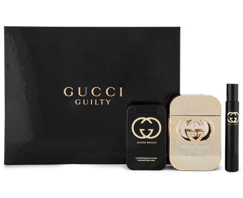 gucci guilty 3 piece gift set|gucci guilty women gift set.